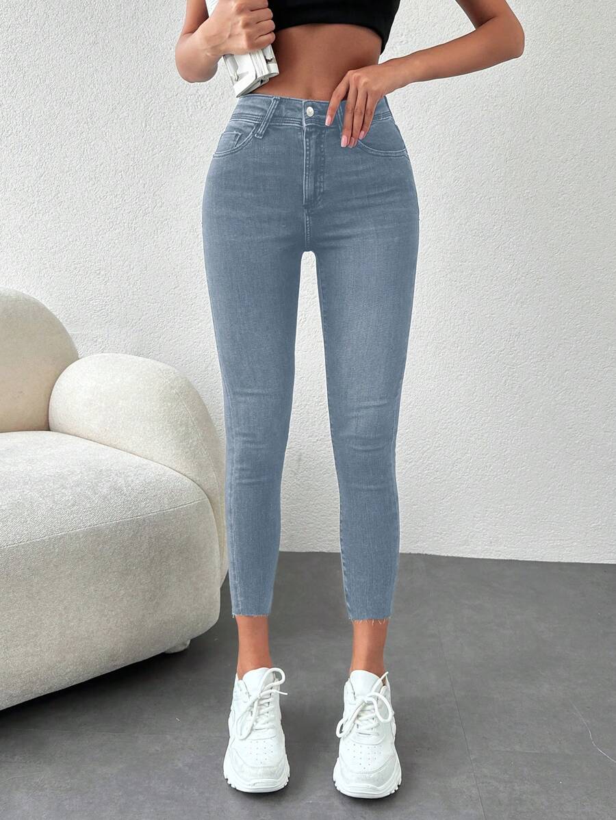 EURMUSE Women's Slim Fit Jeans - Blue - View 1