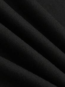 SHEIN EZwear 4 件套女士黑色紧身休闲七分打底裤套装，适合夏季 - 黑色 - 查看 6