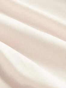 SHEIN MOD 女士优雅杏色V领无袖连衣裙，夏季 - 杏色 - 查看 4