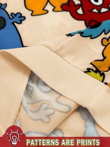 男童休闲宽松圆领舒适针织长袖运动衫，适合秋冬季 - 彩色 - 查看 5