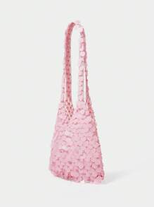 SHECARRY Women's Fashion Sequins Decorated Large Capacity Shoulder Bag For Travel