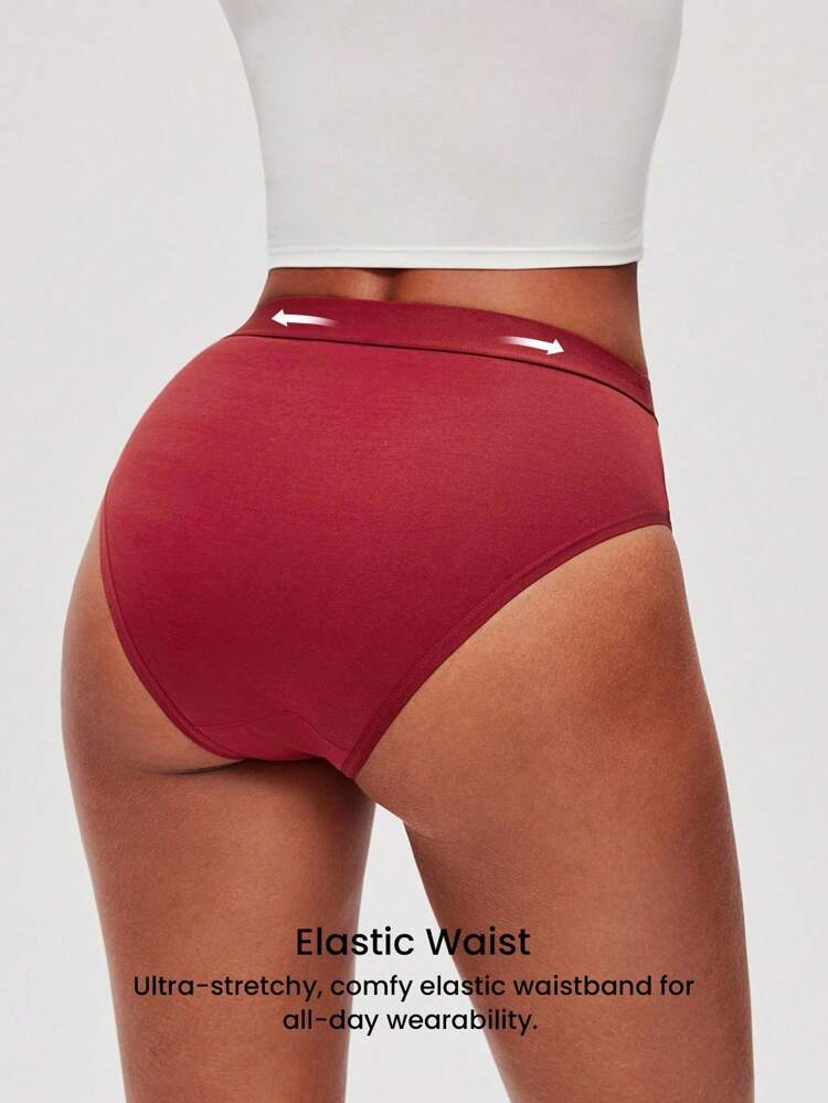 3-Pack Cotton High-Waist High-Leg Cheeky Panties Set