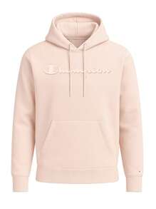 Champion Men's Casual Versatile Simple Pocket Drawstring Hoodie - Pink - View 4