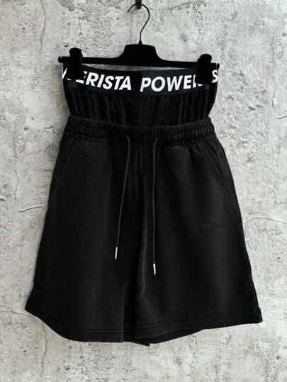 Street Life Pantaloncini casual da uomo con stampa grafica, lavati, con effetto di doppia vita, in stile urban