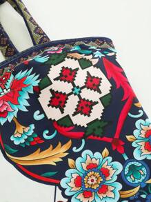 Swim Oasis Women Printed One Piece Swimsuit And Mesh Maxi Skirt, Beach Resort Holiday Style, Summer - Multicolor - View 7