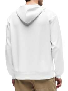 Champion Men's Casual Versatile Minimalist Pocket Drawstring Hoodie - White - View 2
