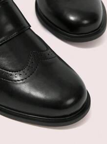 CUCCOO DOLLMOD 女士圆头弹力套脚短靴，黑色时尚踝靴，厚底踝靴，低跟，适合圣诞节穿着 - 黑色 - 查看 7