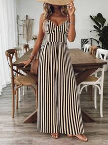 Breezaya Women's Casual Floral Print Sleeveless Backless Jumpsuit, Spring/Summer - Multicolor - View 4