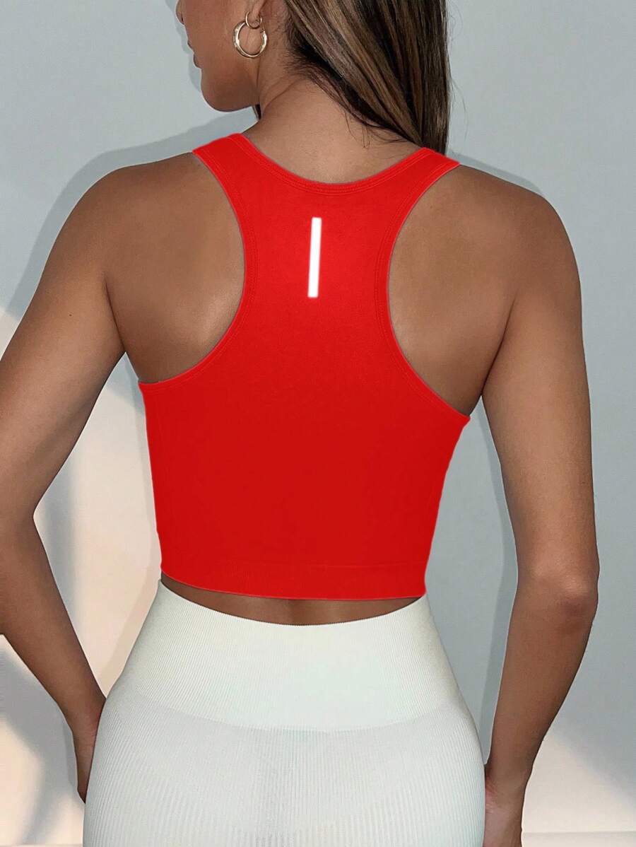 Core Rhythm Women's Tight-Fitting Seamless Sports Crop Tank Top Workout Crop Top Women Sport Crop Top Shirt Crop Workout Top Workout Crop Tops Women Sports Bra Crop Workout Top Women Racerback Sports Bra