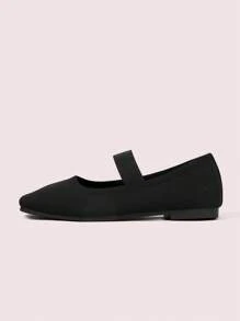 CUCCOO DOLLMOD Mocassins plats à boucle pour femmes, noir