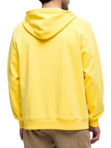 Champion Men Letter Graphic Print Drawstring Hoodie - Yellow - View 2