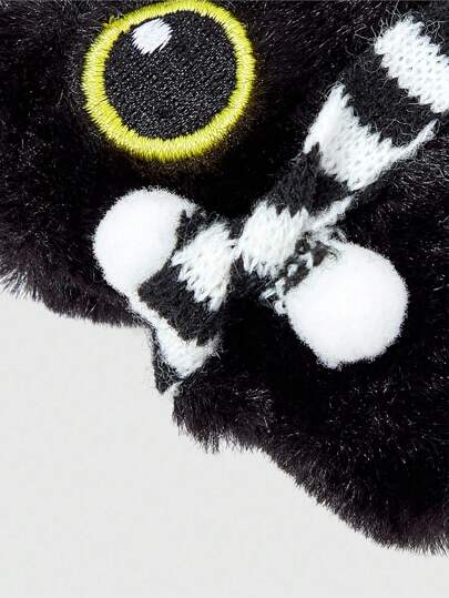 Kawaii Llavero con muñeco creativo de gato negro, accesorio de decoración para bolso