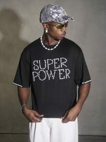 PAVTROS Manfinity Streetrush 男士街头风格短袖 T 恤，现代时尚和街头风格，简约时尚独特，适合日常街头穿着、休闲聚会、节日礼物、男女通用图案 T 恤、说唱歌手图案 T 恤、男友礼物、街头服饰万圣节派对