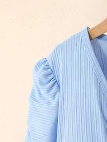 SHEIN Dopasowany elegancki kardigan dla dziewcząt w wieku szkolnym