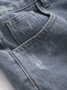 DAZY Women'S Frayed Denim Shorts - Medium Wash - View 6