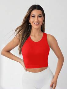 Core Rhythm Women's Tight-Fitting Seamless Sports Crop Tank Top Workout Crop Top Women Sport Crop Top Shirt Crop Workout Top Workout Crop Tops Women Sports Bra Crop Workout Top Women Racerback Sports Bra