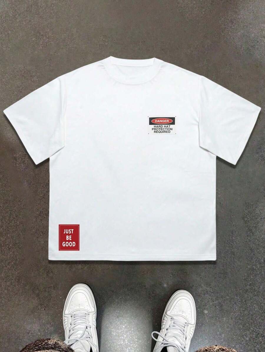 Manfinity Dauomo Men's Casual Versatile Printed Short Sleeve T-Shirt, Summer - White - View 1