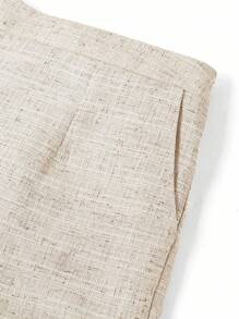 Ellevyn Lus Size Flax Elegant Fashion Women's Single-Breasted Vest And Pants Casual 2 Pieces Set, Suitable For Commute,Old Money Style Women,Business Casual Woman,Teacher Outfits For Women,Teacher Outfits For Women,Back To School Clothes,Office Outfits For Women,Lounge Sets For Women,Work Clothes Women,Button Up Shirt Women,Teacher Shirts,Work Outfits For Women,Teacher Outfits,Work Pants,Modest,Classy,Work Tops,Summer Outfits For Women - Apricot - View 3