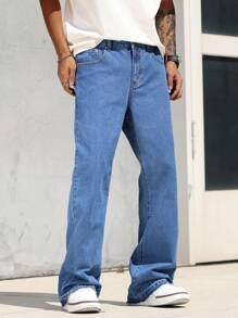 Manfinity EZcore 男式修身直筒喇叭裤牛仔裤