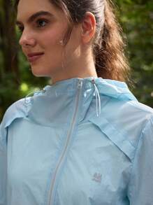 In My Nature Women's Outdoor Casual Zip Up Hoodie Jacket Thermal Thick Warm Jacket Fashionable Y2K Jacket, Baby Blue Jacket