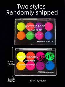 SHEIN Fluoreszierender wasserlöslicher Malfarbe Pigment für Fußball-Fans, Ölfarbe, Schulanfang, Schulmaterial