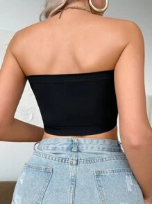 SHEIN 女士浪漫无肩带单肩可拆卸衬垫文胸