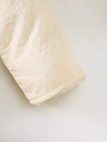 SHEIN Baby Girl Cute Casual Versatile Hooded Thickened Cotton Jacket Suitable For Autumn And Winter Daily Wear Fall - Apricot - View 4