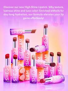 SHEGLAM Mirror Kiss High-Shine Lipstick-Own Your Shine 12 Colors High Gloss Shine Glitter Lipstick Moisturizing Reduce Lip Fine Lines Lip Balm Lip Makeup Graduation Birthday Holiday Summer Fall Autumn Y2K Fancy Fashion Women Makeup Cosmetic Party Beach Travel Camping Outdoors School Campus Trip Festivals Decor Gift Present Rose Girl Cosplay Best Color Charm Vibe
