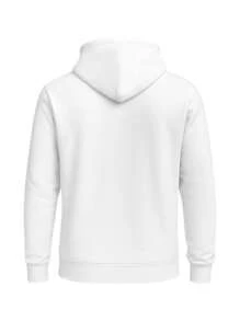 Champion Men's Casual Versatile Minimalist Pocket Drawstring Hoodie - White - View 5