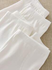 4pcs/Pack Boys' Solid White Simple Casual Breathable Cotton Briefs Underwear Cotton Underwear Kids Cotton Boxer Briefs Fall Winter - White - View 5