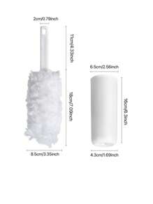 Madebyblanc 1 pieza Plumero antiestático - Esencial para la limpieza del hogar, plumero de plumas para quitar el polvo del coche con tubo de almacenamiento