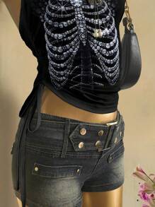 Attitoon 女士多层系结图案印花抹胸