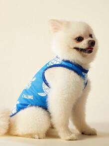 PETSIN 2pc Pet Cat Dog Universal Turtle Cartoon Print Summer Vacation Style Casual Comfortable Breathable Dog Vest - Multicolor - View 7