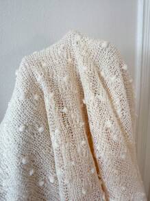 Comfortcana 女士时尚修身提花波点连衣裙香槟色连衣裙长款优雅连衣裙奶油色连衣裙 - 杏色 - 查看 4