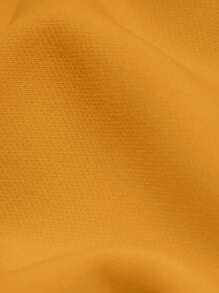 Franclia 2pcs Women's Solid Color Front Tie Vest Shirt And Shorts Set Yellow Two Piece Set Tie Front Two Piece Set - Yellow - View 3