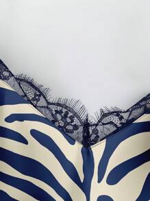 EMERY ROSE Top de tirantes de mujer talla grande con estampado de rayas de cebra, adecuado para vacaciones de verano