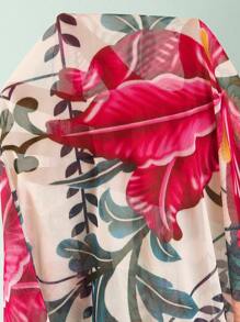 Swim Oasis Women Printed One Piece Swimsuit And Mesh Maxi Skirt, Beach Resort Holiday Style, Summer - Multicolor - View 8