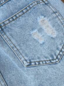 Mädchen Lässig Jeans Jacke mit Beschädigung und asymmetrischem TaillenDenim-Rock Set, weich Washed, geeignet für Alltag, Strand, Urlaub, Sommer - Mittele Waschung - Übersicht 7