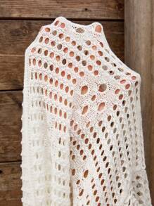 LanaWest Women 4th Of July Casual Flag Cutout Hooded Sweater Knit Pullover Fall Winter