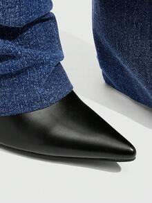 CUCCOO SZL Cuccoo 尖头高筒高跟过膝长靴，性感长筒女式马术靴 - 黑色 - 查看 5