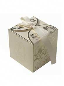 10 件/包豪华金箔盒，派对礼品婚礼装饰 - 米色 - 查看 5