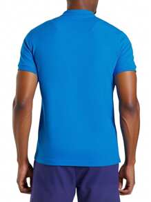 Diesel Men's Letter Print Short Sleeve Casual Polo Shirt - Blue - View 2