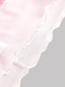 SHEIN MOD 大码网眼花卉印花粉色半身裙 - 粉色 - 查看 5