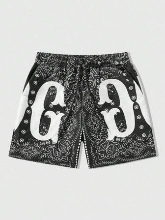 Street Life Herren bedruckte Webware-Lässig-Shorts, geeignet für Frühling und Sommer