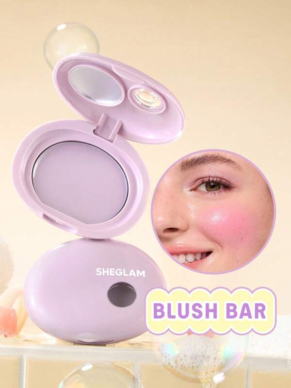 SHEGLAM Bubble Glow Blush Bar Graduation Birthday Holiday Summer Fall Autumn Y2K Fancy Fashion Women Makeup Cosmetic Party Beach Travel Camping Outdoors School Campus Trip Festivals Decor Gift Present Rose Girl Cosplay Best Color Charm Vibe