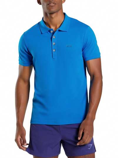 Diesel Men's Letter Print Short Sleeve Casual Polo Shirt