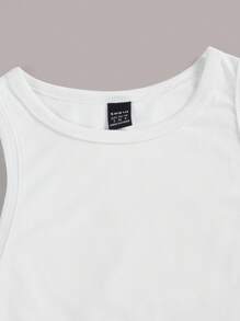 SHEIN Essnce 4 件套休闲纯色百搭女士短款紧身吊带背心，适合夏季