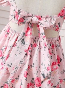 Emery Rose Kids Emery Rose Kids 年轻女孩编织碎花方领荷叶边腰后蝴蝶结装饰休闲甜美派对礼服，适合派对、返校、女性时尚、法式优雅、公主风格、婚礼季、生日聚会、碎花、玫瑰、情人节少女、花童礼服、夏季海滩度假、妈妈和女儿与姐妹搭配风格、搭配家庭度假、假日、乡村风格。 - 粉色 - 查看 6