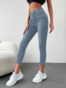 EURMUSE Women's Slim Fit Jeans - Blue - View 4