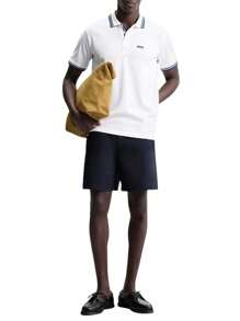 Hugo Boss Men's Striped Short Sleeve Casual Polo Shirt - 106 Natural - View 3